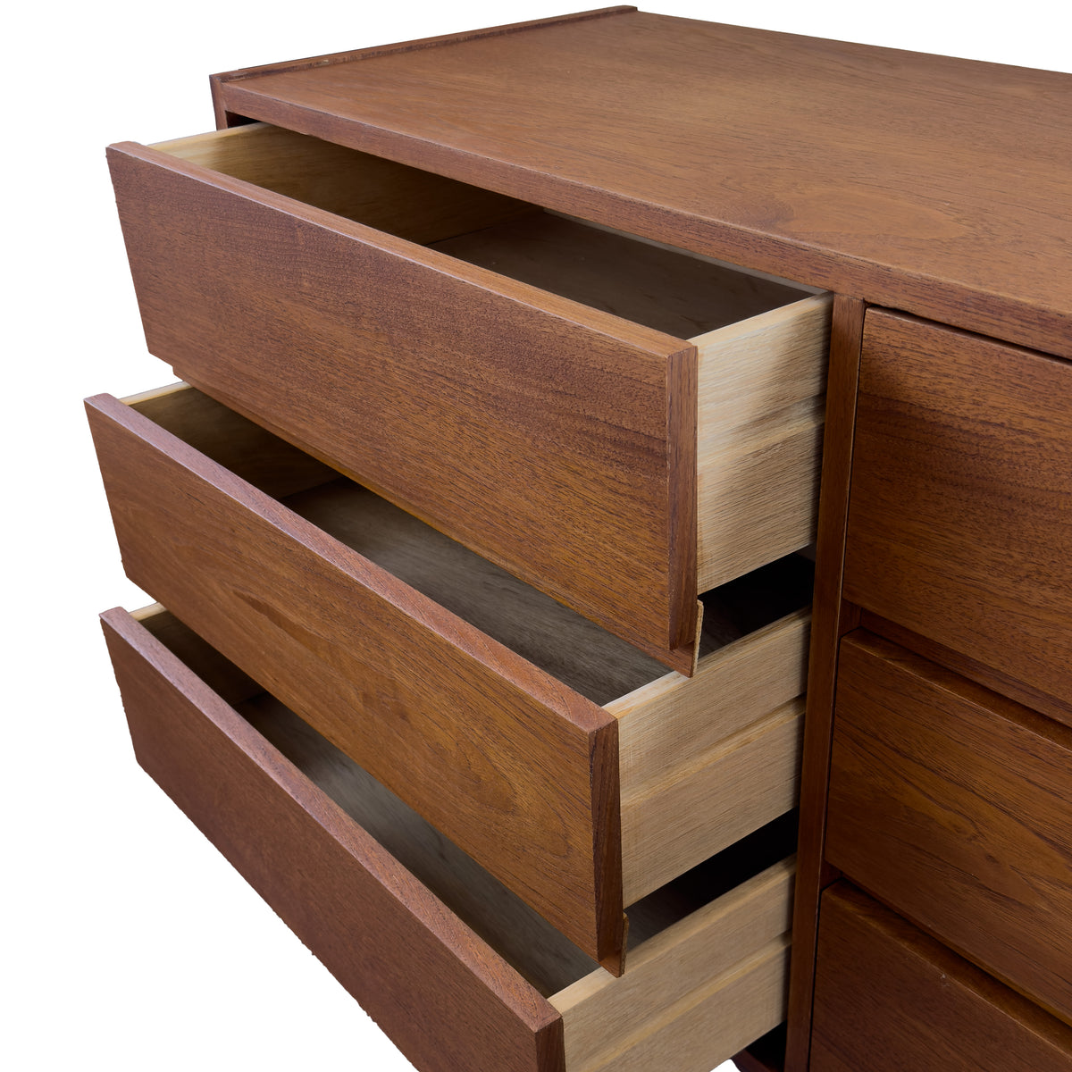 Teak Nine Drawer Dresser