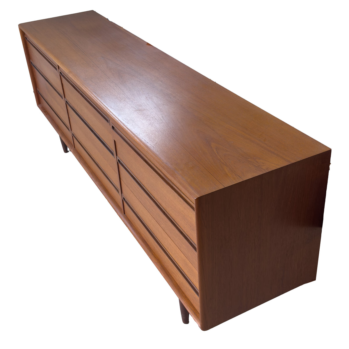 Teak Nine Drawer Dresser
