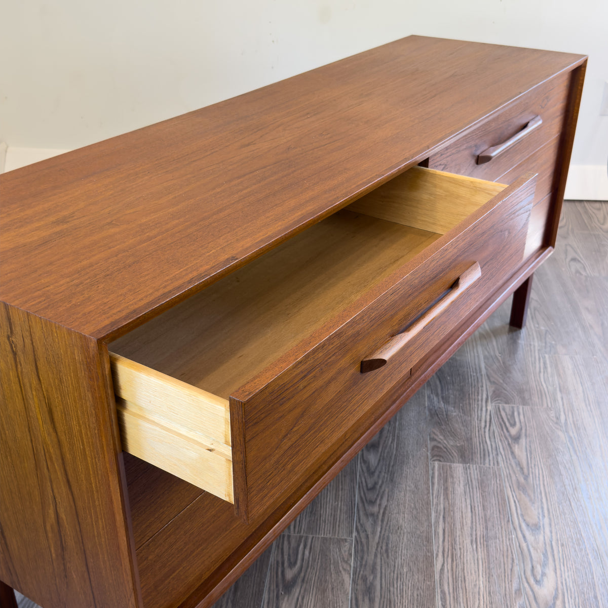 Teak Six Drawer Dresser