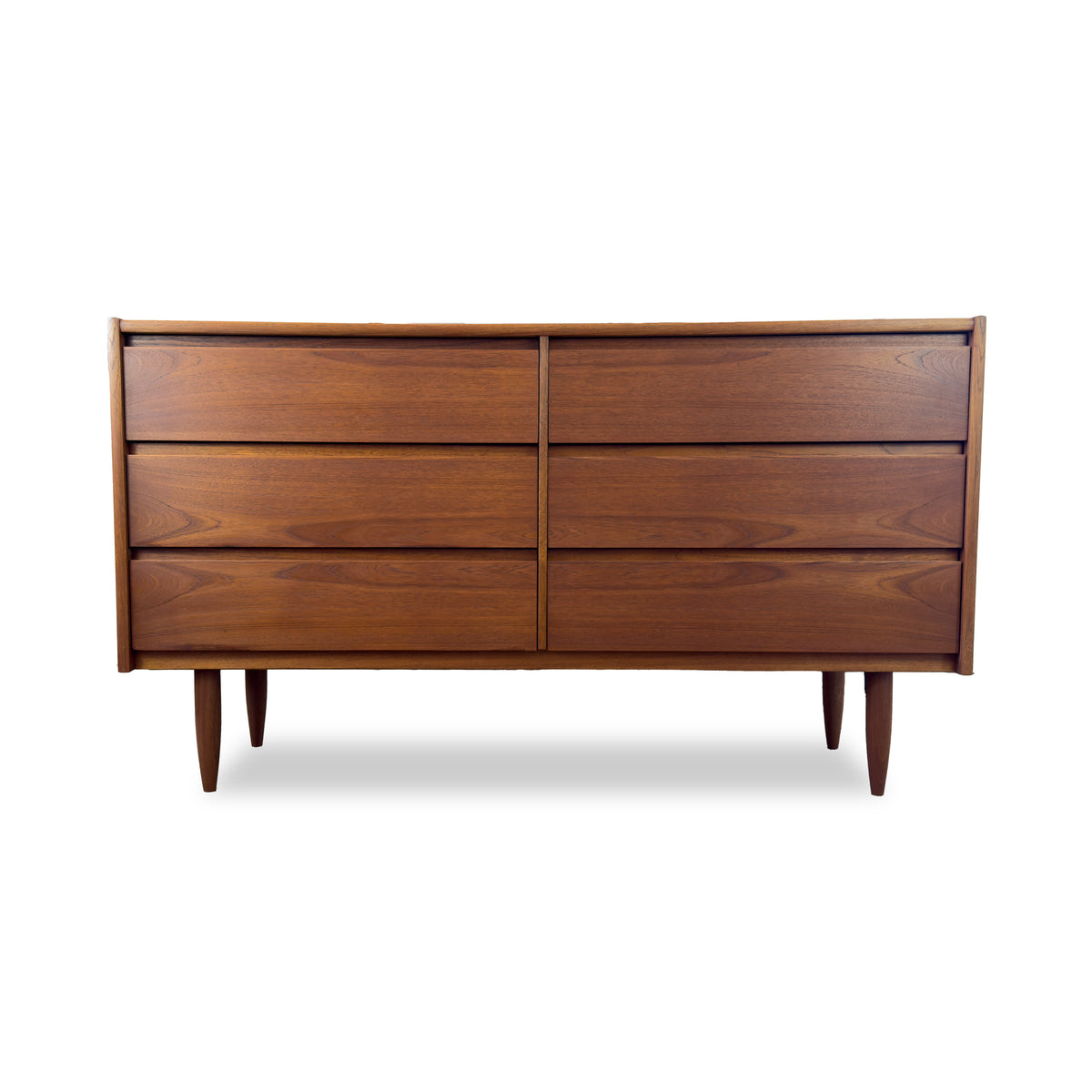 Teak Six Drawer Dresser