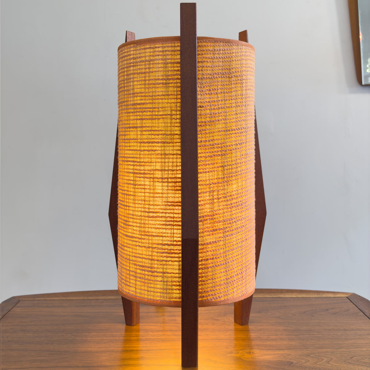 Teak Rocket Table Lamp
