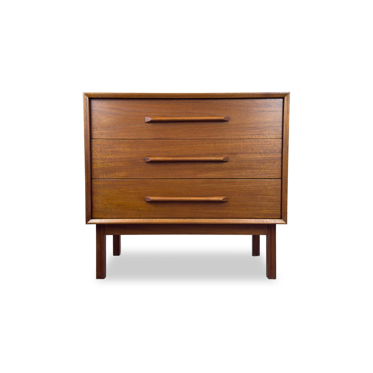 Teak Three Drawer Dresser