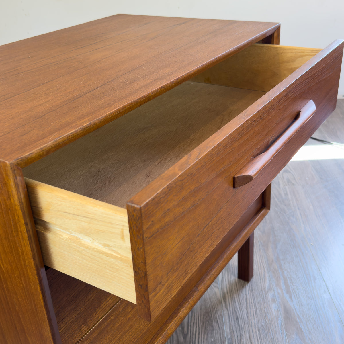 Teak Three Drawer Dresser