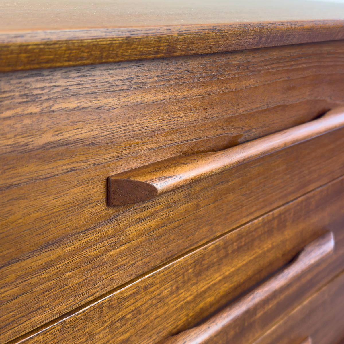 Teak Three Drawer Dresser
