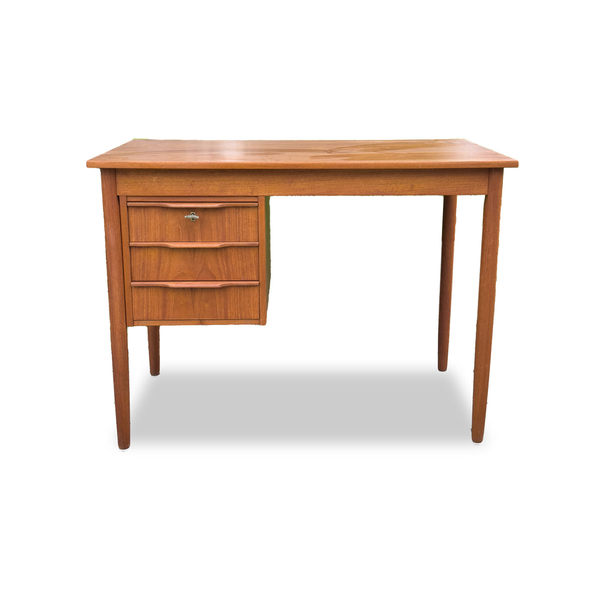 Teak Three Drawer Desk