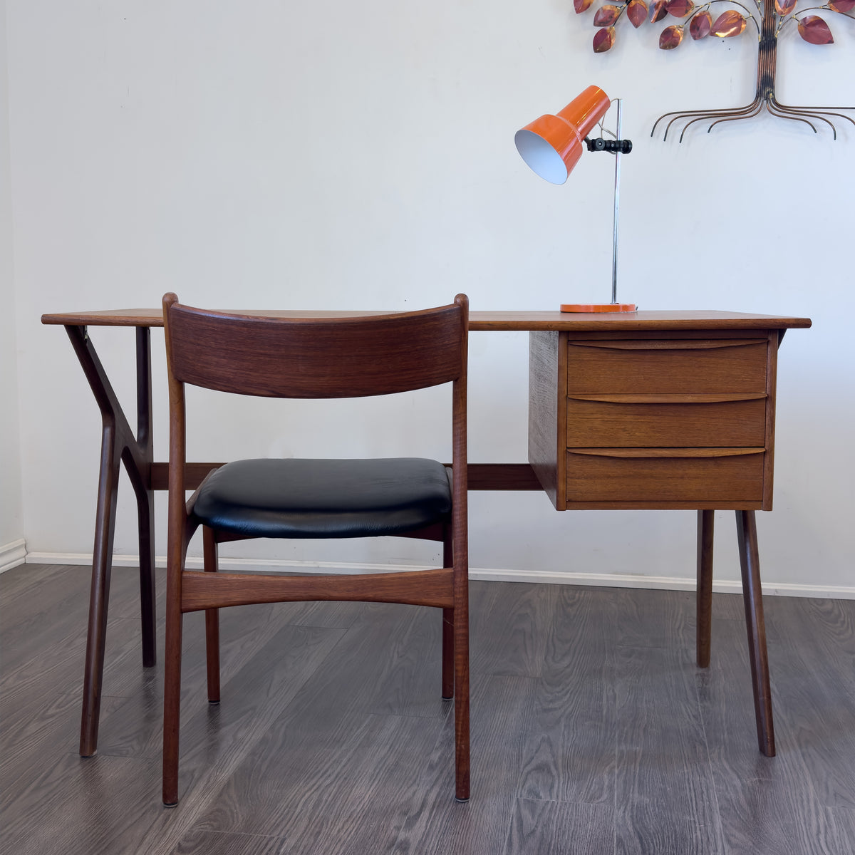 Danish Teak Desk by Tibergaard