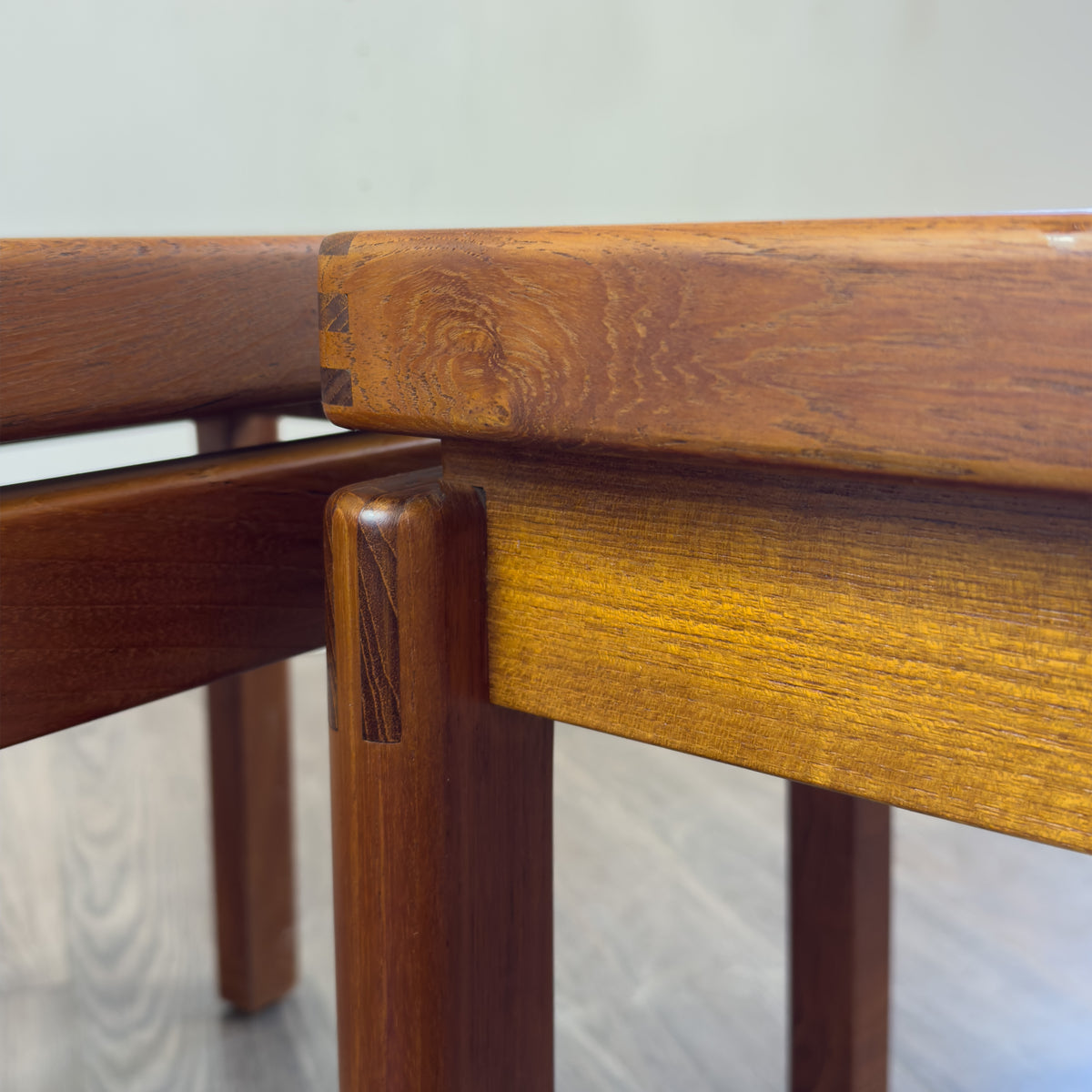 Pair of Teak and Tile Side Tables