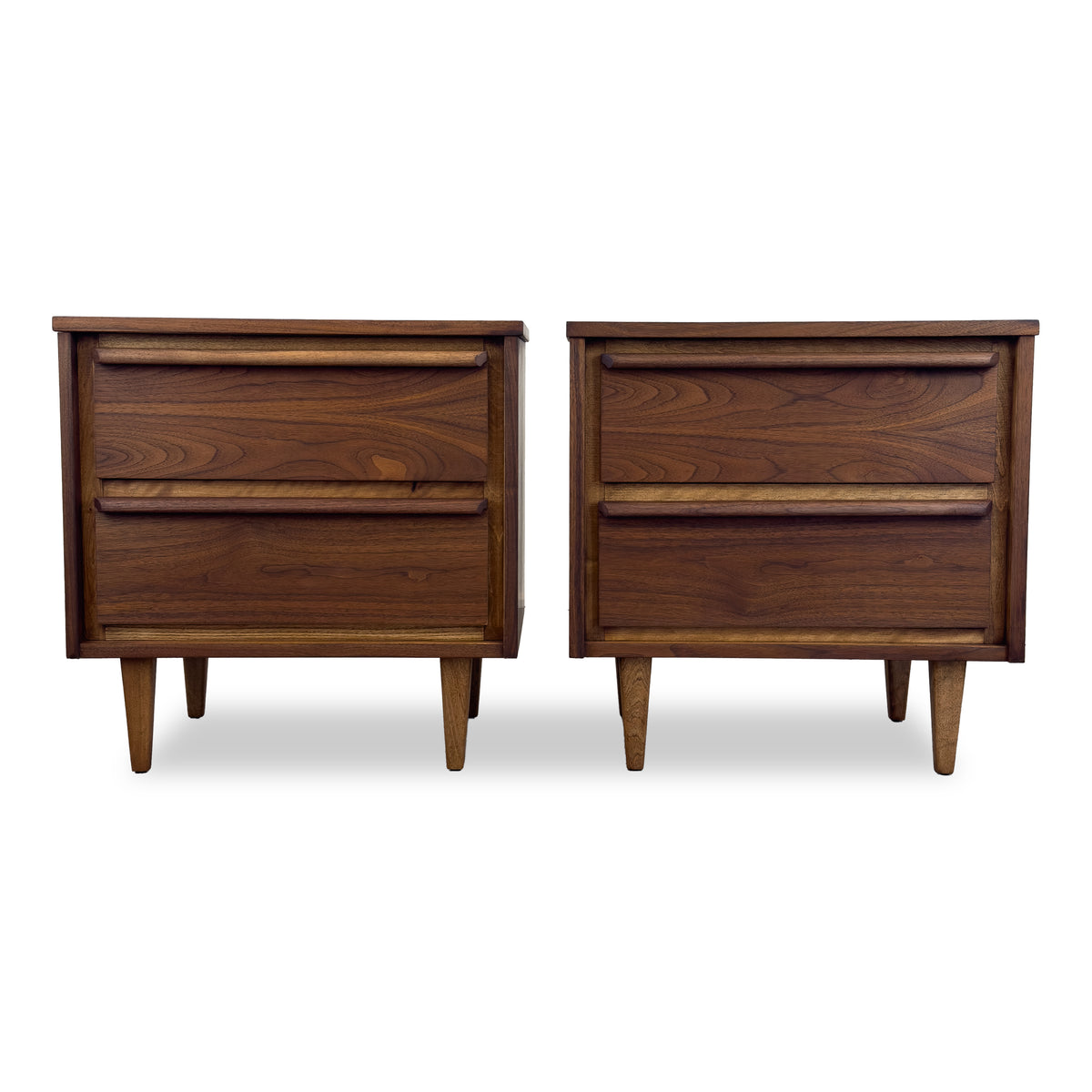 Pair of Walnut Nightstands by HPL