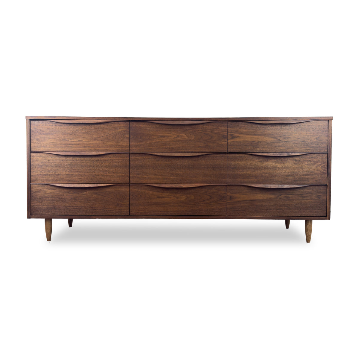 Walnut Nine Drawer Dresser