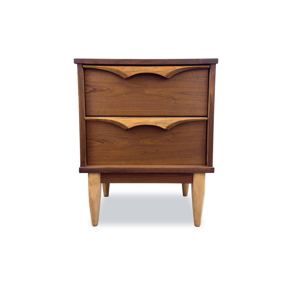 Walnut Nightstand with Birch Accents