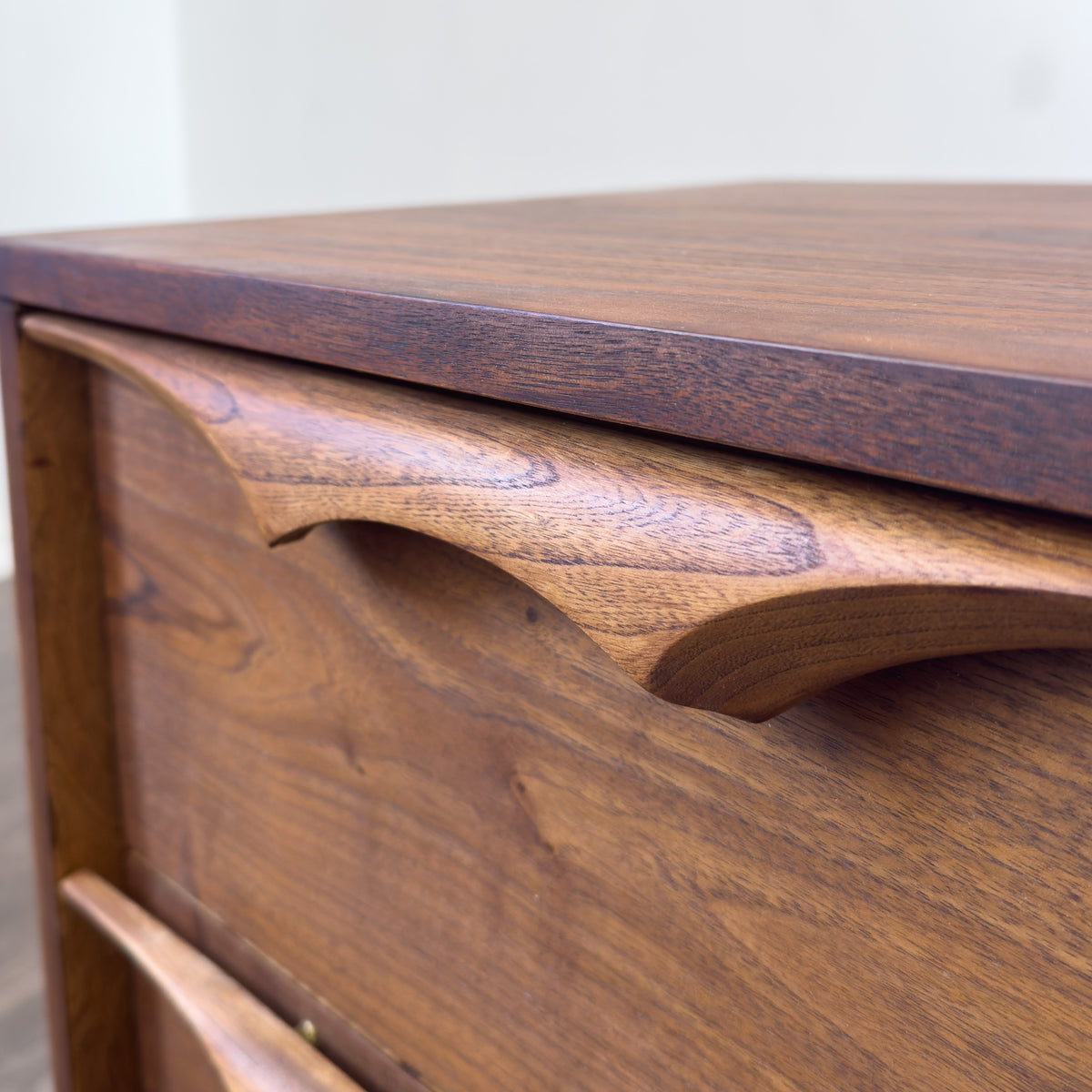 Walnut Nightstand with Birch Accents