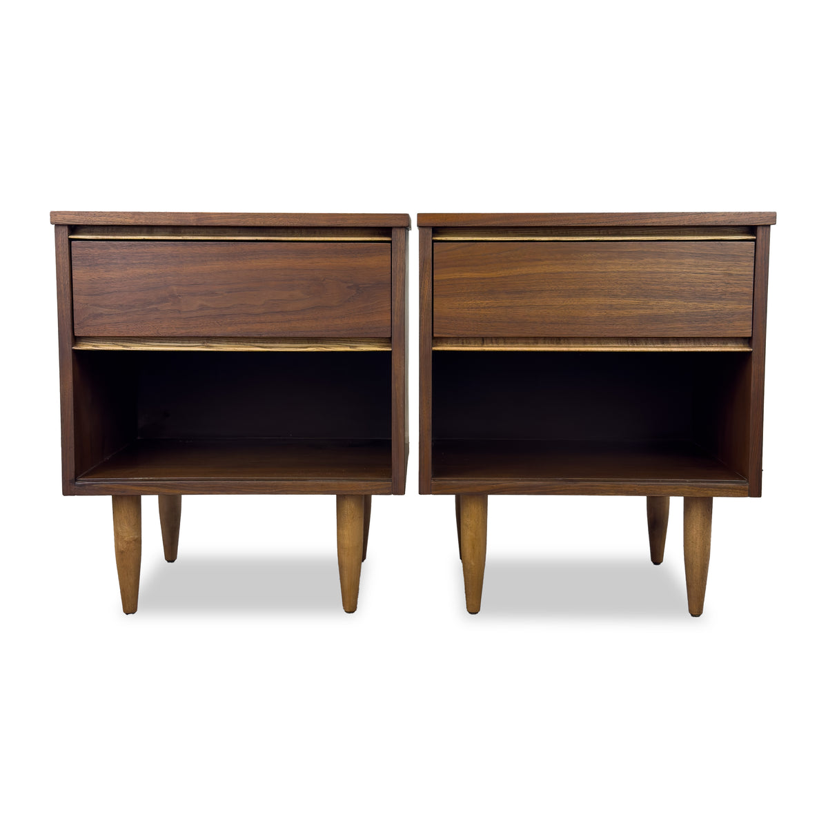 Pair of Walnut Nightstands