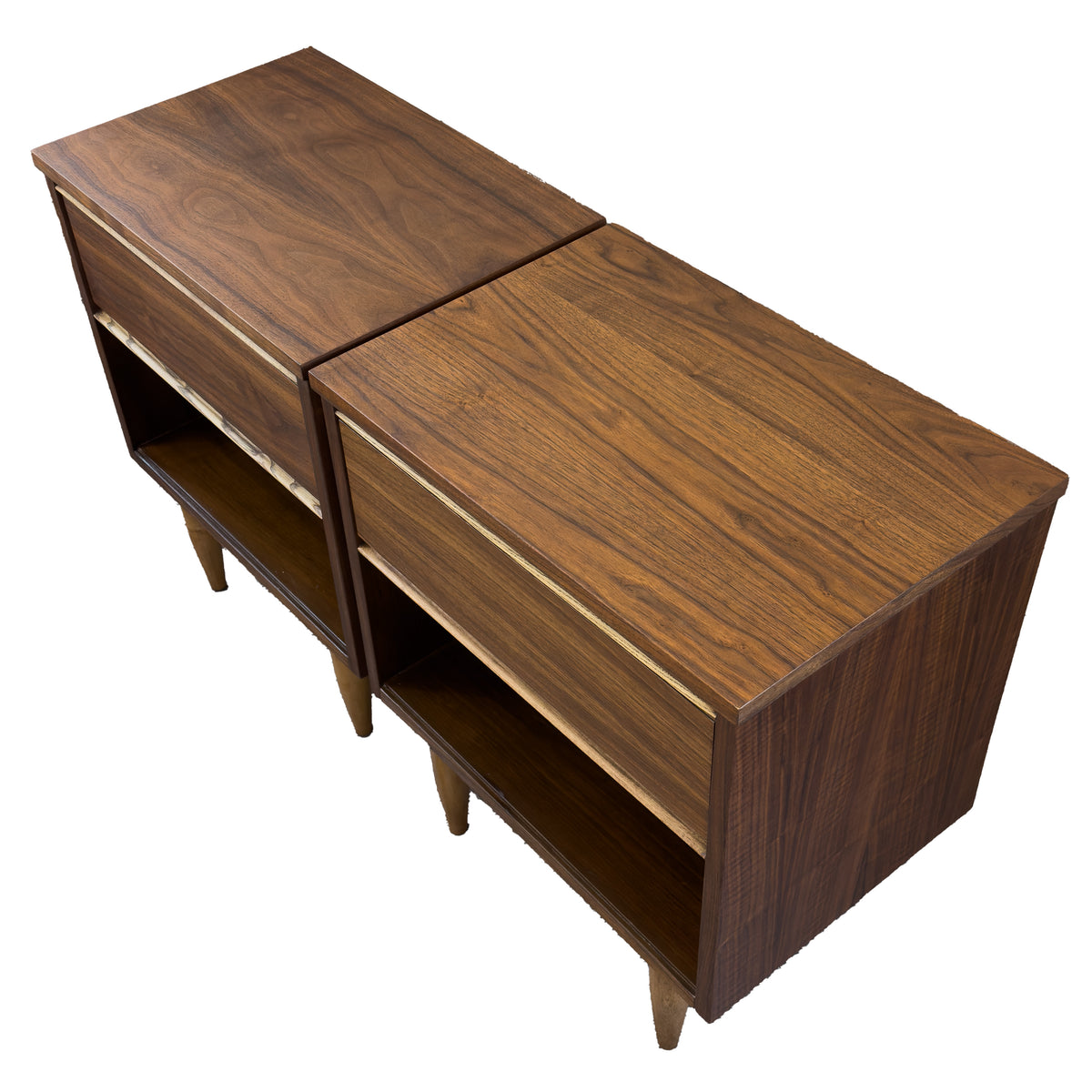 Pair of Walnut Nightstands