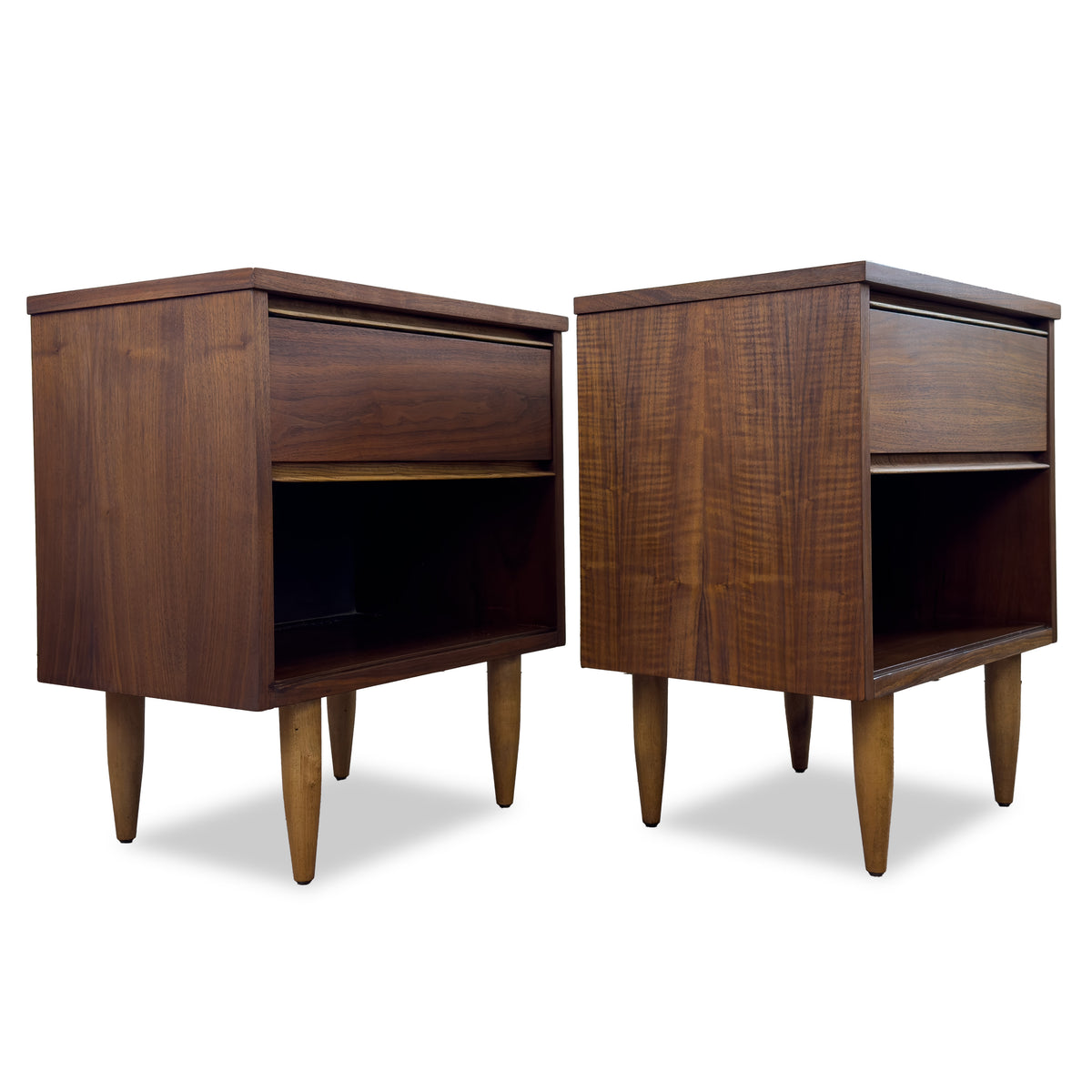 Pair of Walnut Nightstands