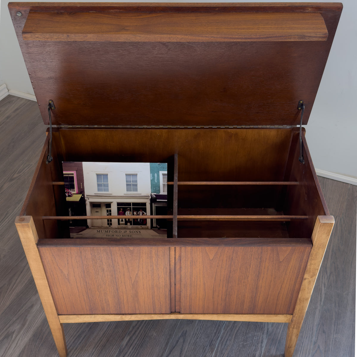 Walnut Record Cabinet