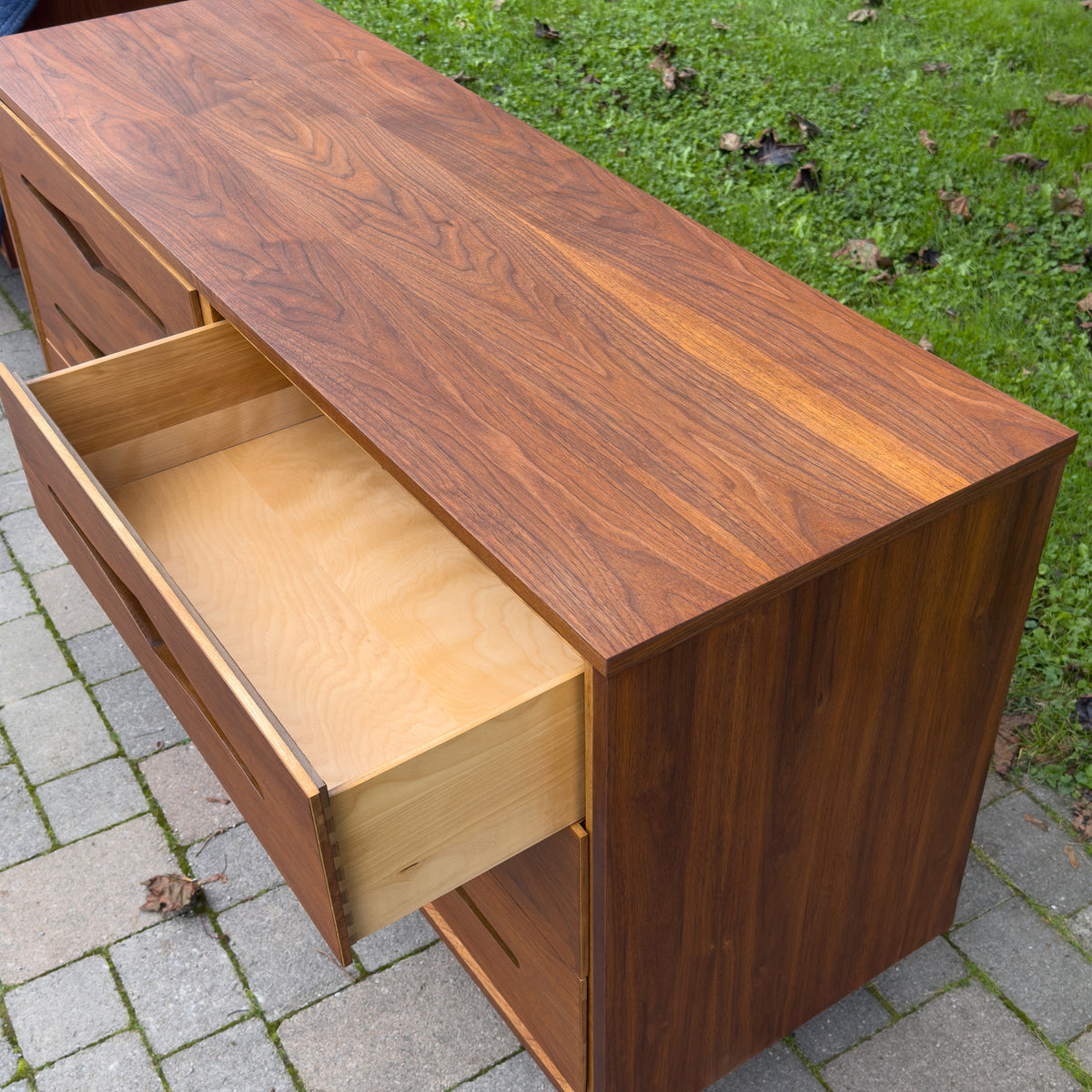 Walnut Six Drawer Dresser