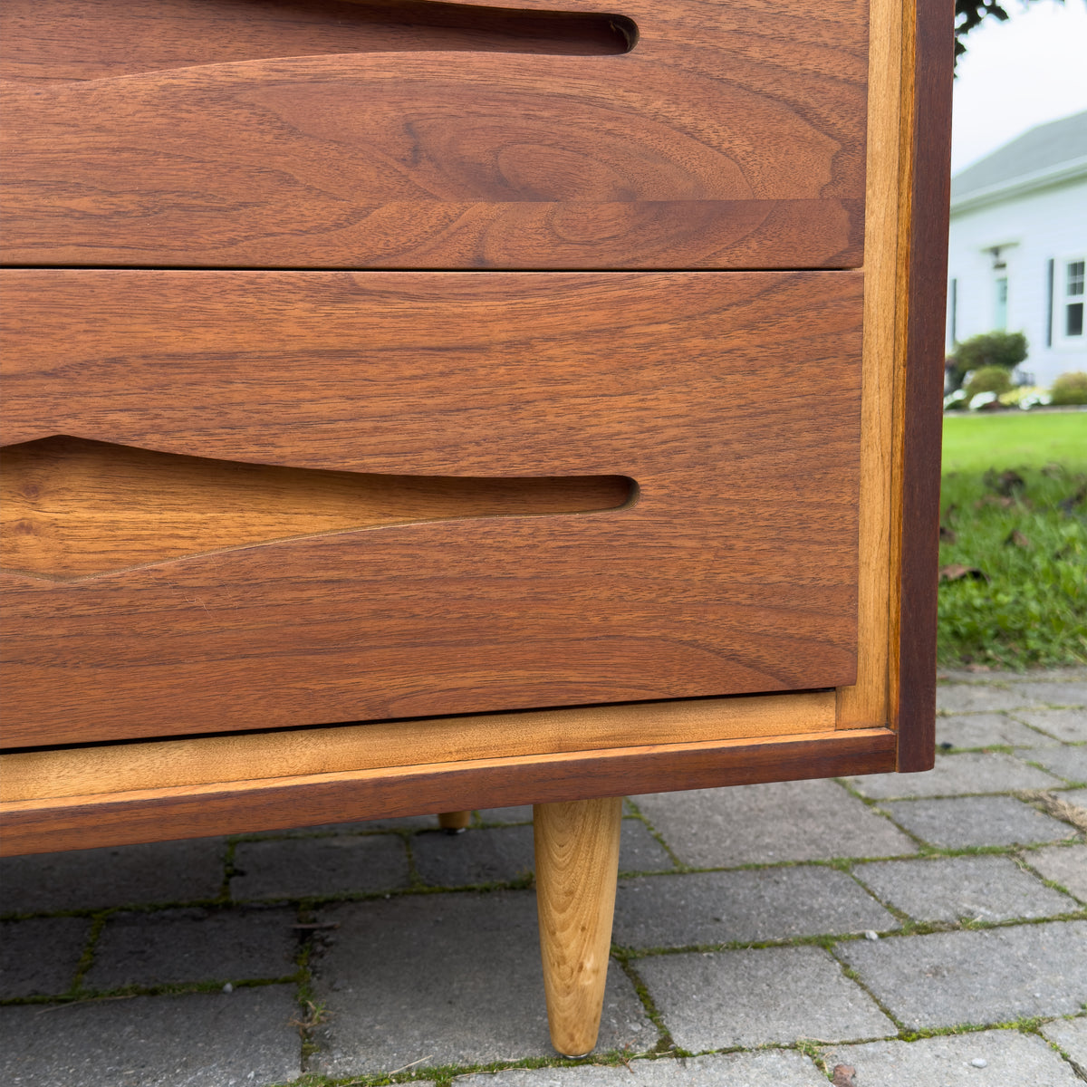 Walnut Six Drawer Dresser