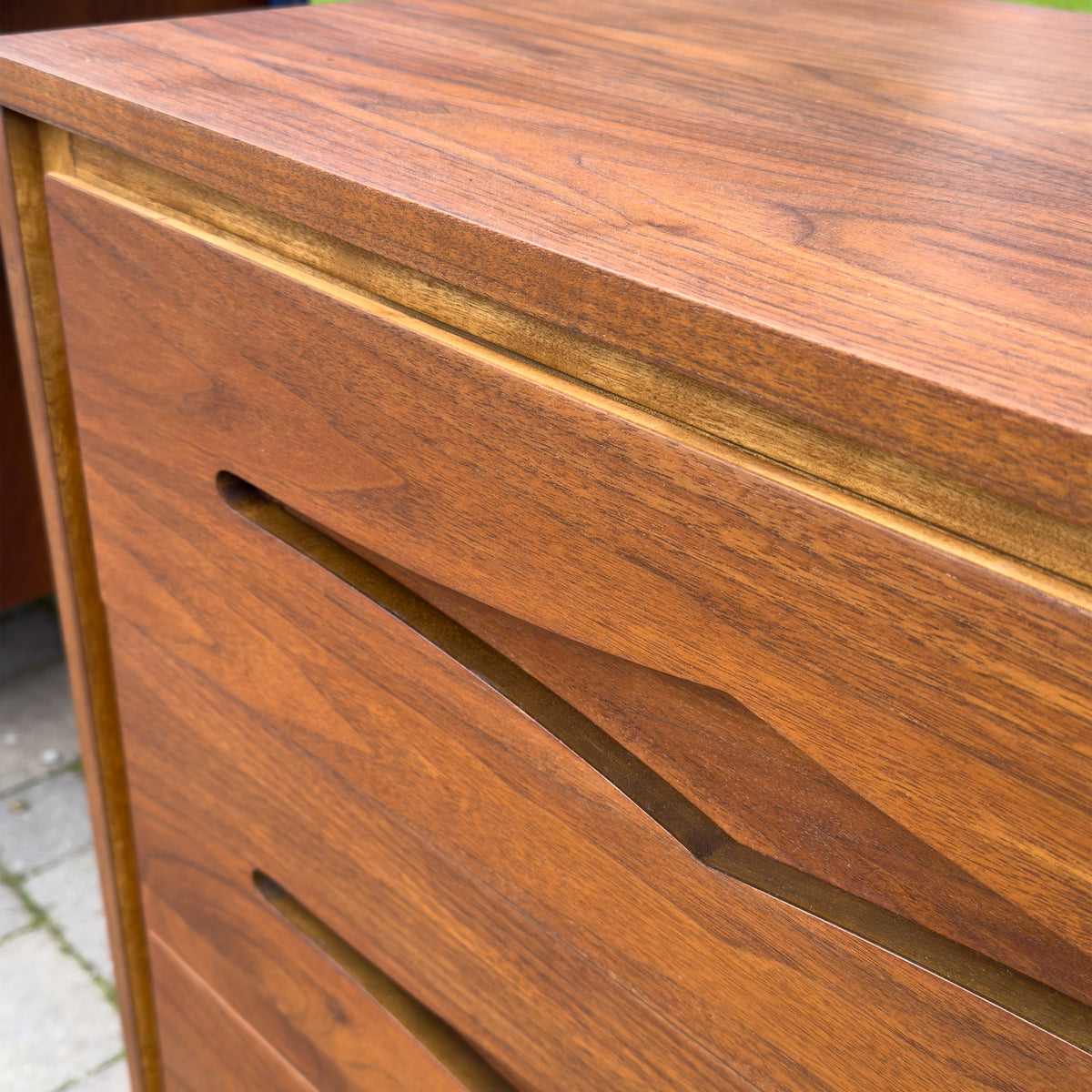 Walnut Six Drawer Dresser
