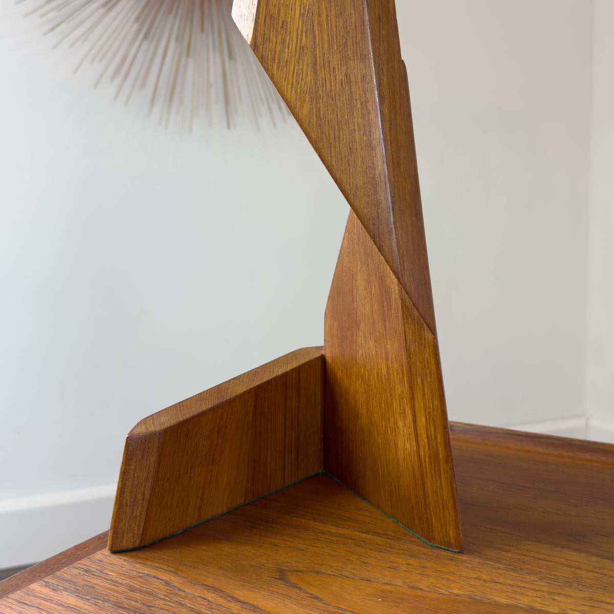 Pair of Teak Zig Zag Lamps