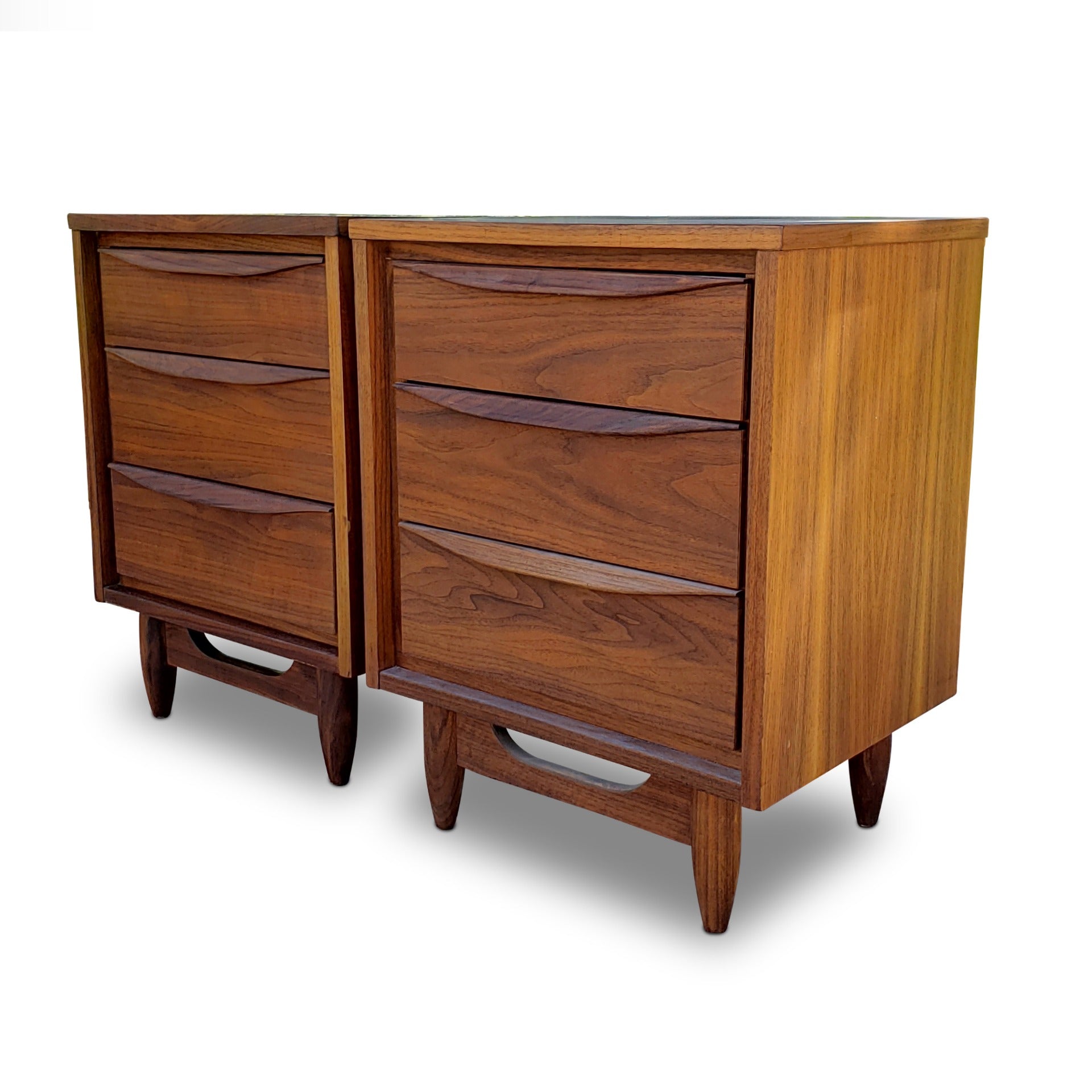Mid Century Walnut Nighstands 