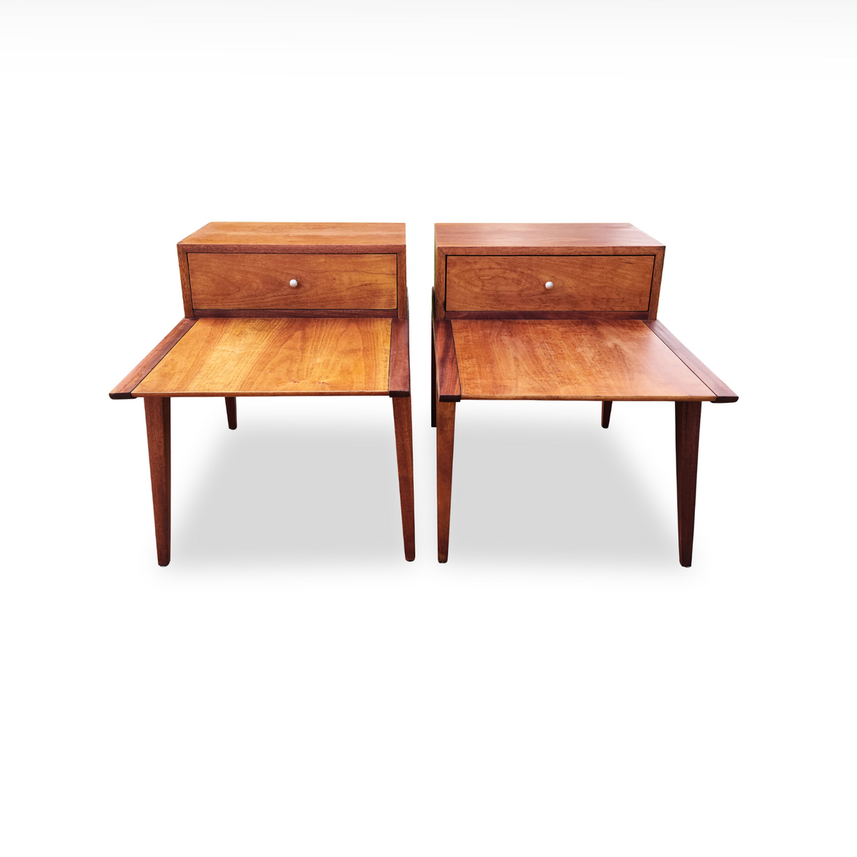 Pair of Cherry Wood End Tables