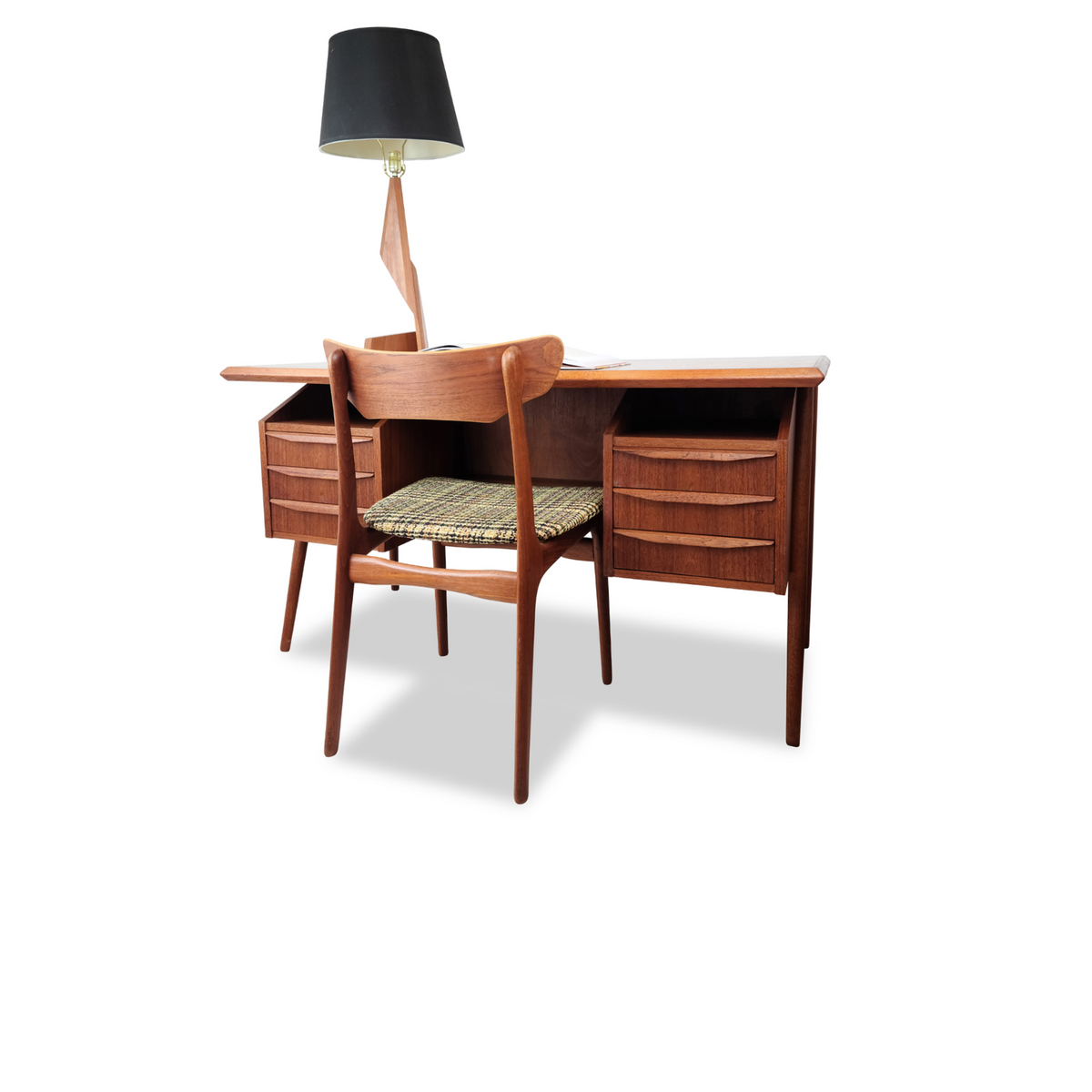 Scandinavian Teak Desk by Gunnar Nielson Tibergaard