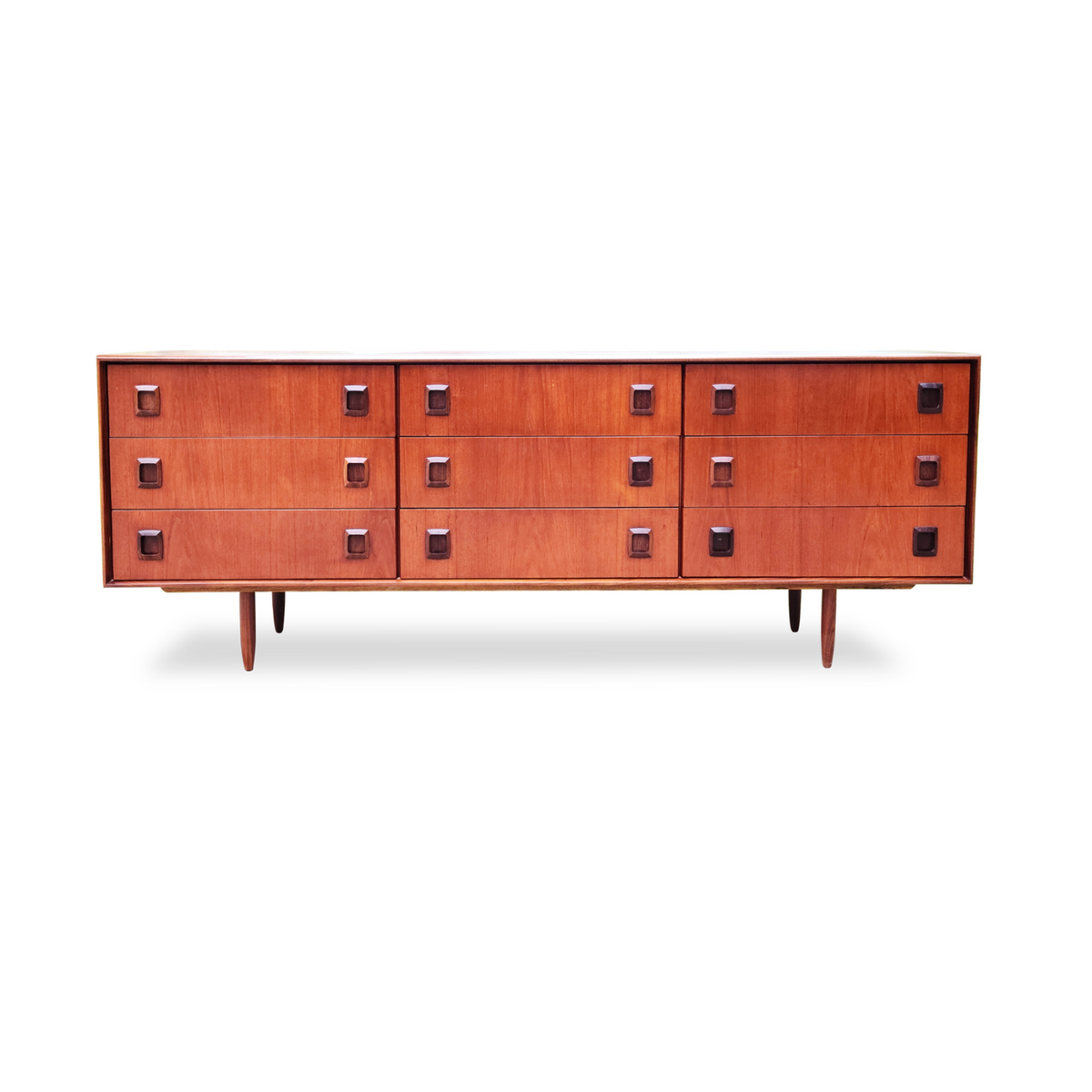Teak Nine Drawer Dresser by Punch Design