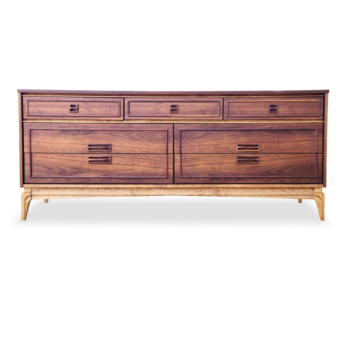 Walnut Seven Drawer Dresser by Vic Art