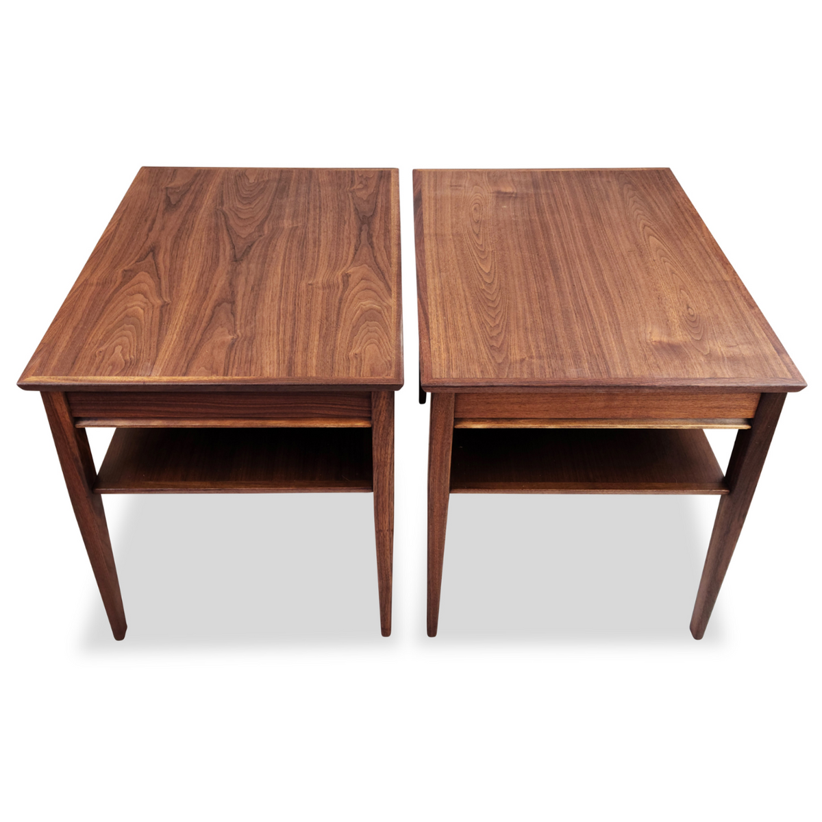 Pair of Walnut End Tables by Honderich