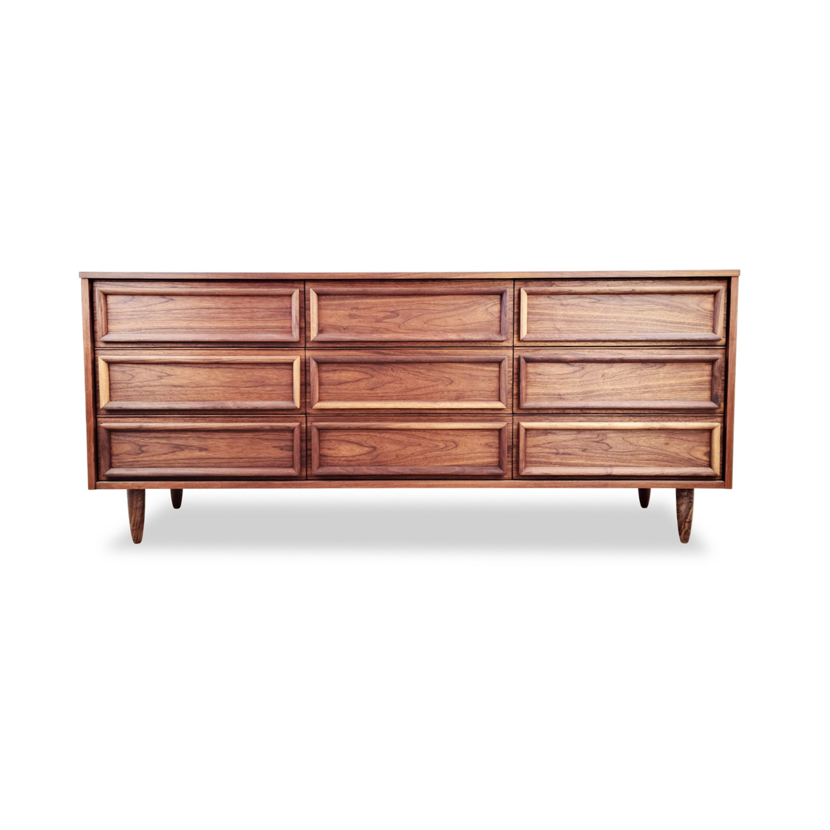 Walnut Nine Drawer Dresser