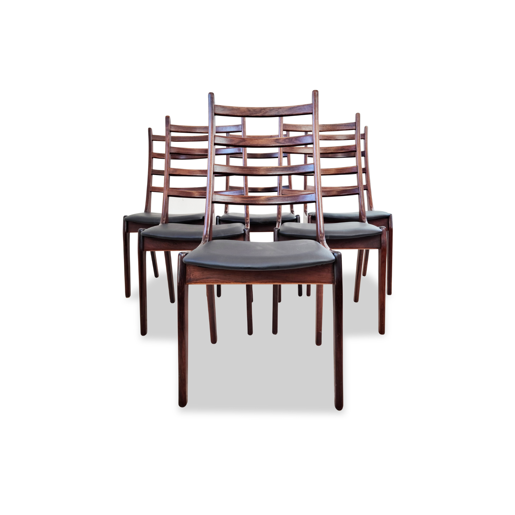 Kai Kristiansen Rosewood Ladder Back Chairs