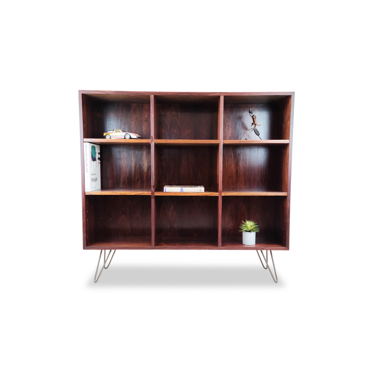 Rosewood Bookcase with Modular Shelving