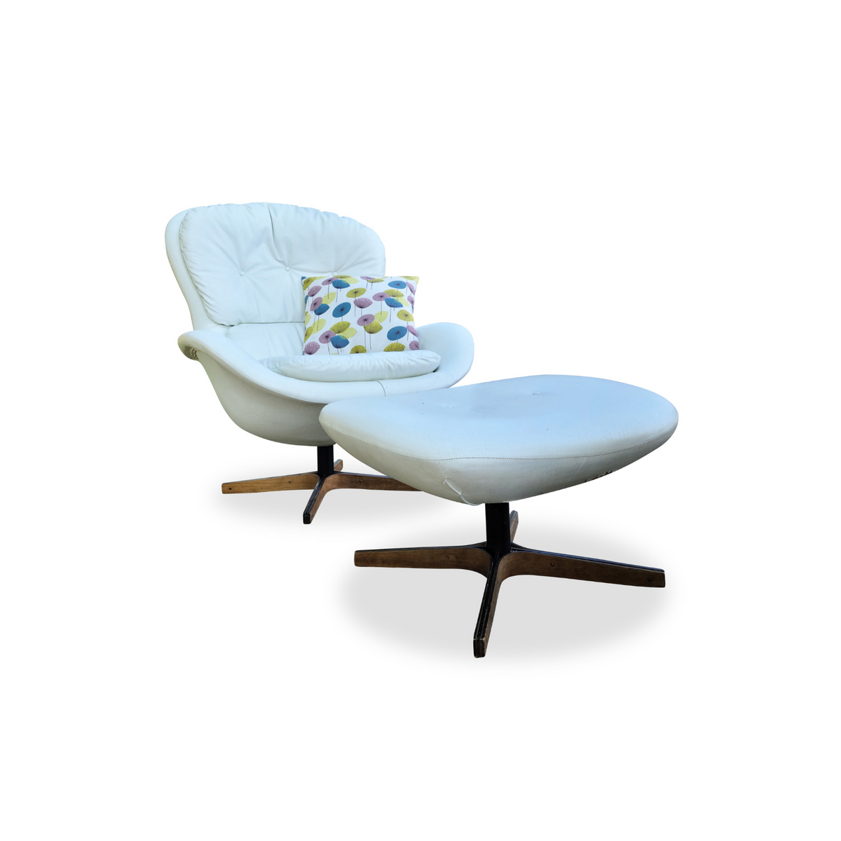Swivel Chair and Ottoman by H. Singer