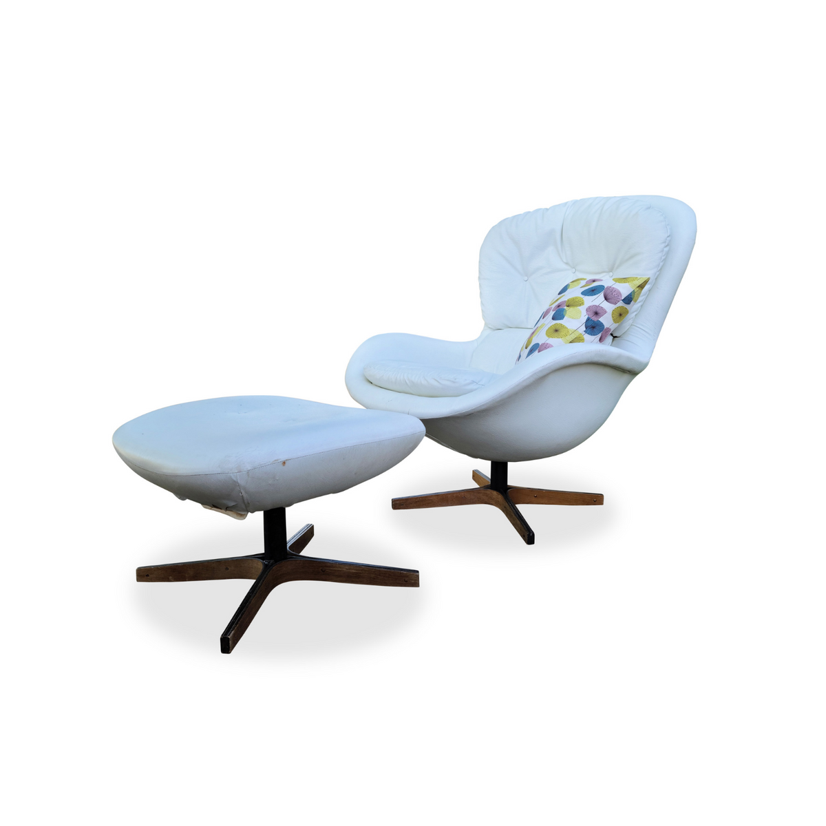 Swivel Chair and Ottoman by H. Singer