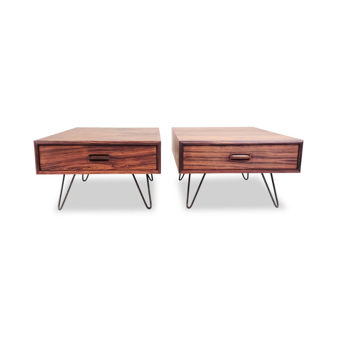 Rosewood End Tables with Drawers