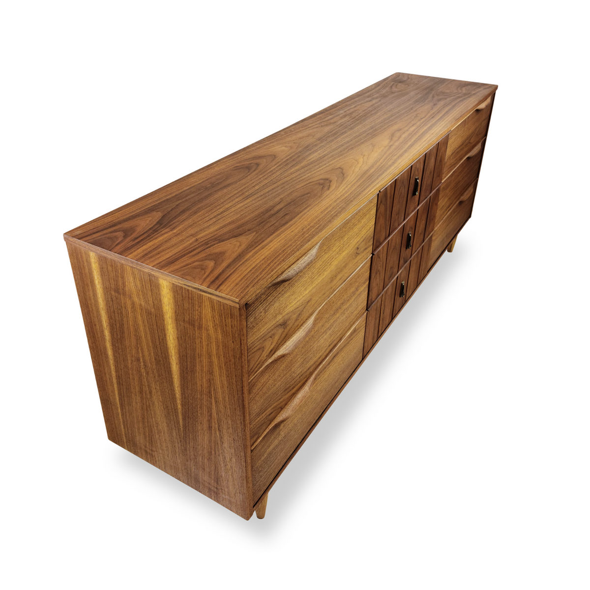 Walnut Nine Drawer Dresser