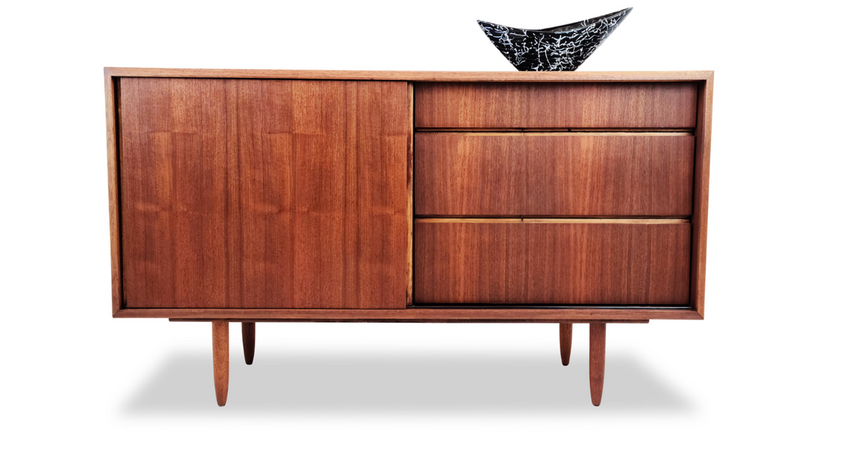 Compact Walnut Sideboard mid century modern