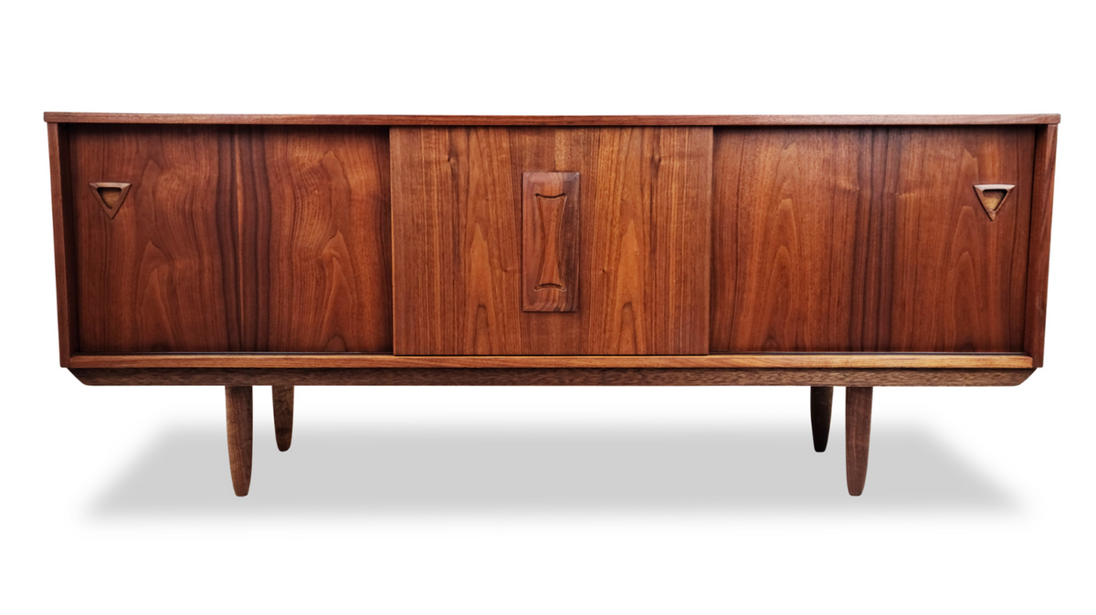 Walnut Three Door Sideboard