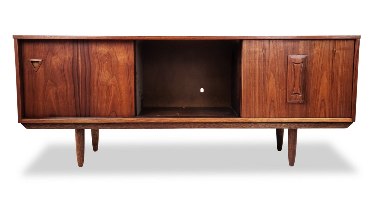 Walnut Three Door Sideboard