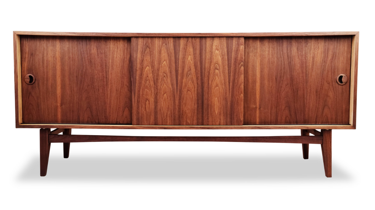 Walnut Three Door Sideboard