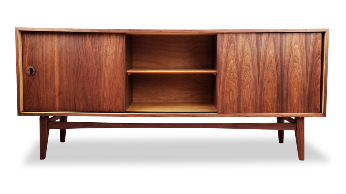 Walnut Three Door Sideboard