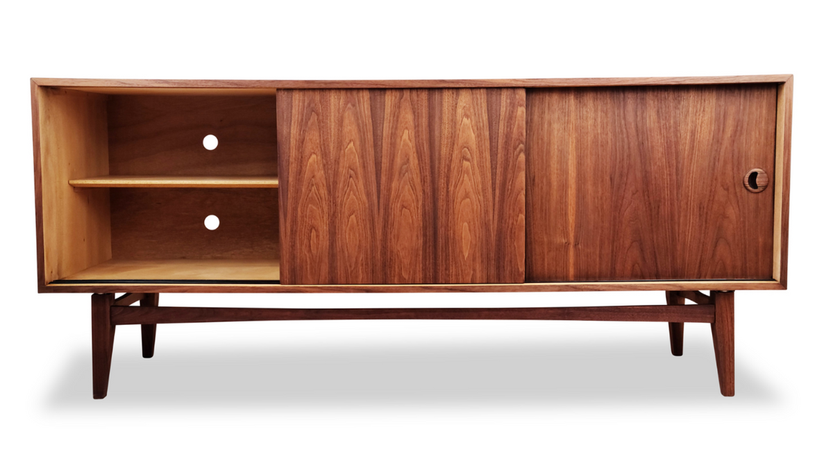 Walnut Three Door Sideboard