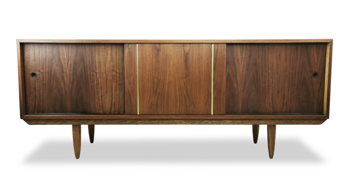 Walnut sideboard with Brass Detail
