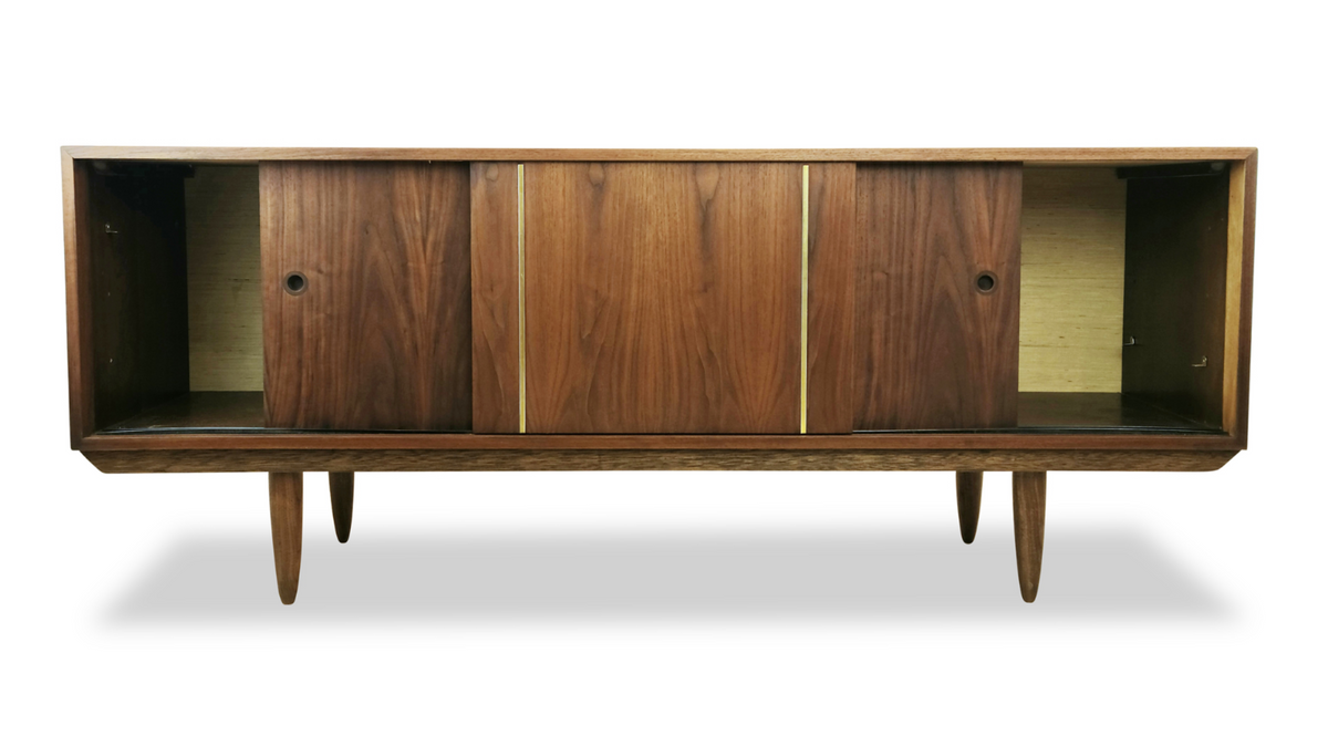 Walnut sideboard with Brass Detail