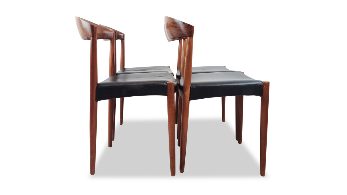 Teak Dining Chairs by Knud Andersen, Denmark 1960s