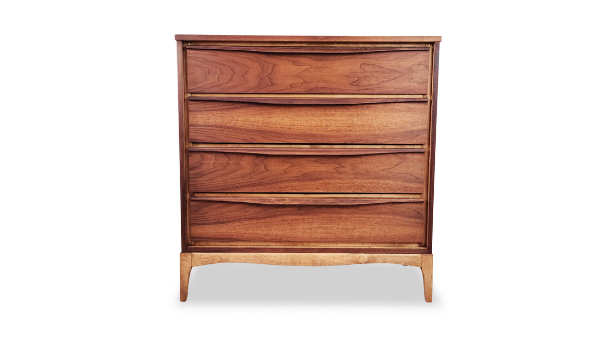 Walnut Four Drawer Highboy