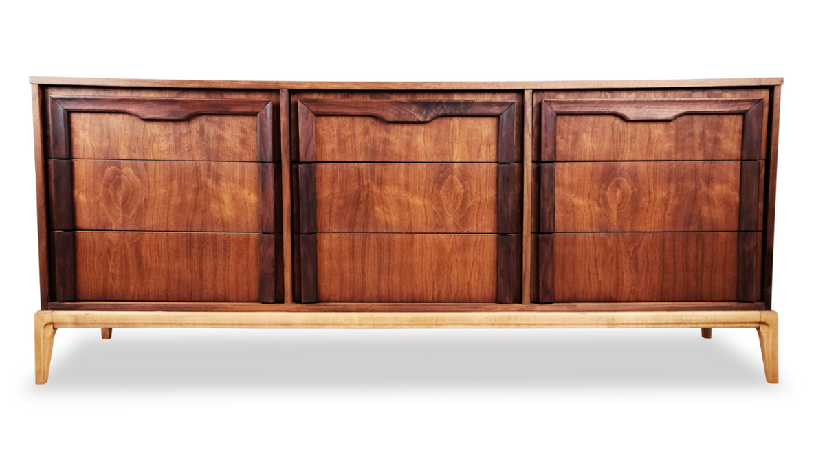 Walnut Nine Drawer Dresser