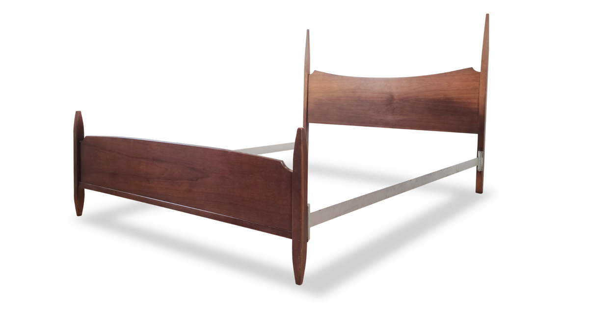 Walnut double bed frame by Haddon Hall