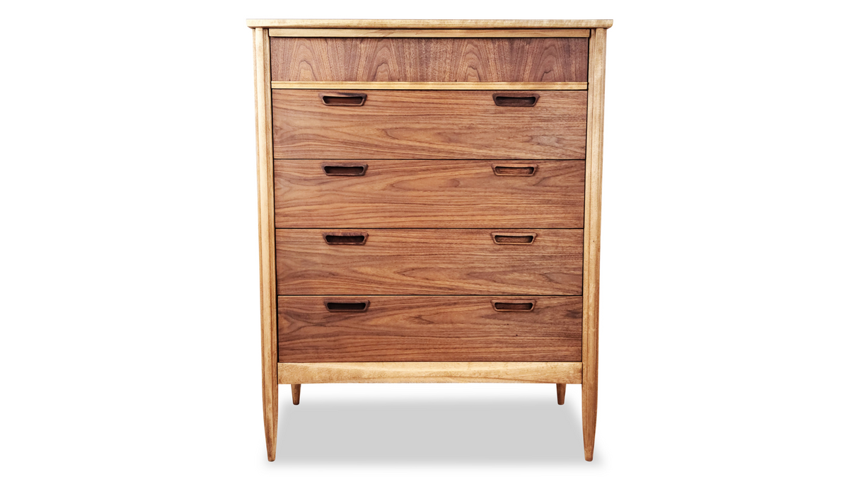 Walnut and Ash Highboy by Deilcraft