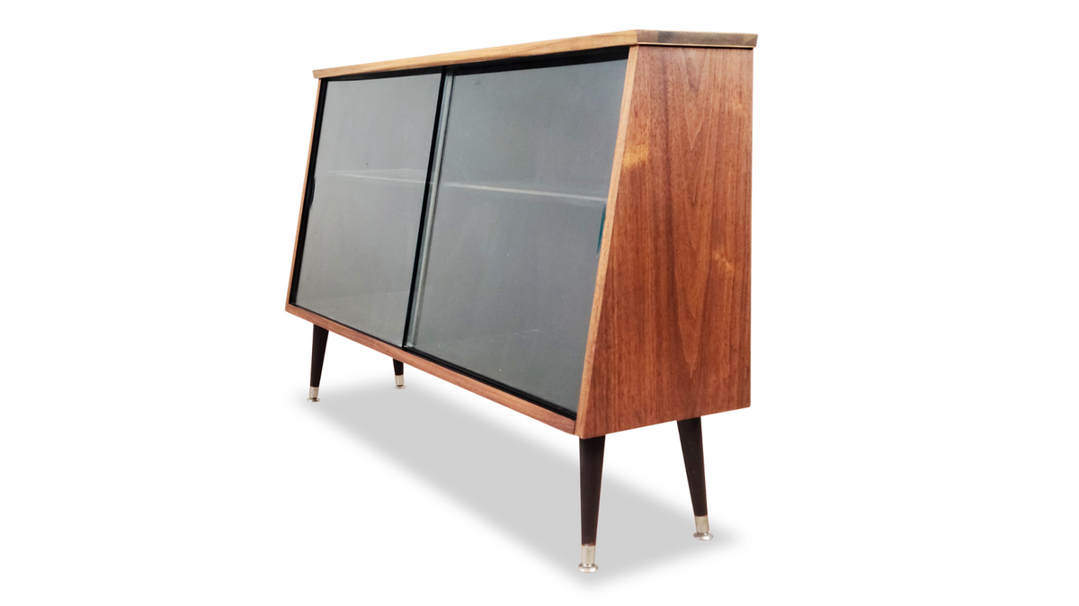 Compact Walnut Display Case by Krug